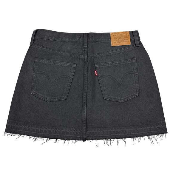 LEVI'S Premium Icon Wax Coated Mini Skirt Sz 27 - Picture 7 of 8
